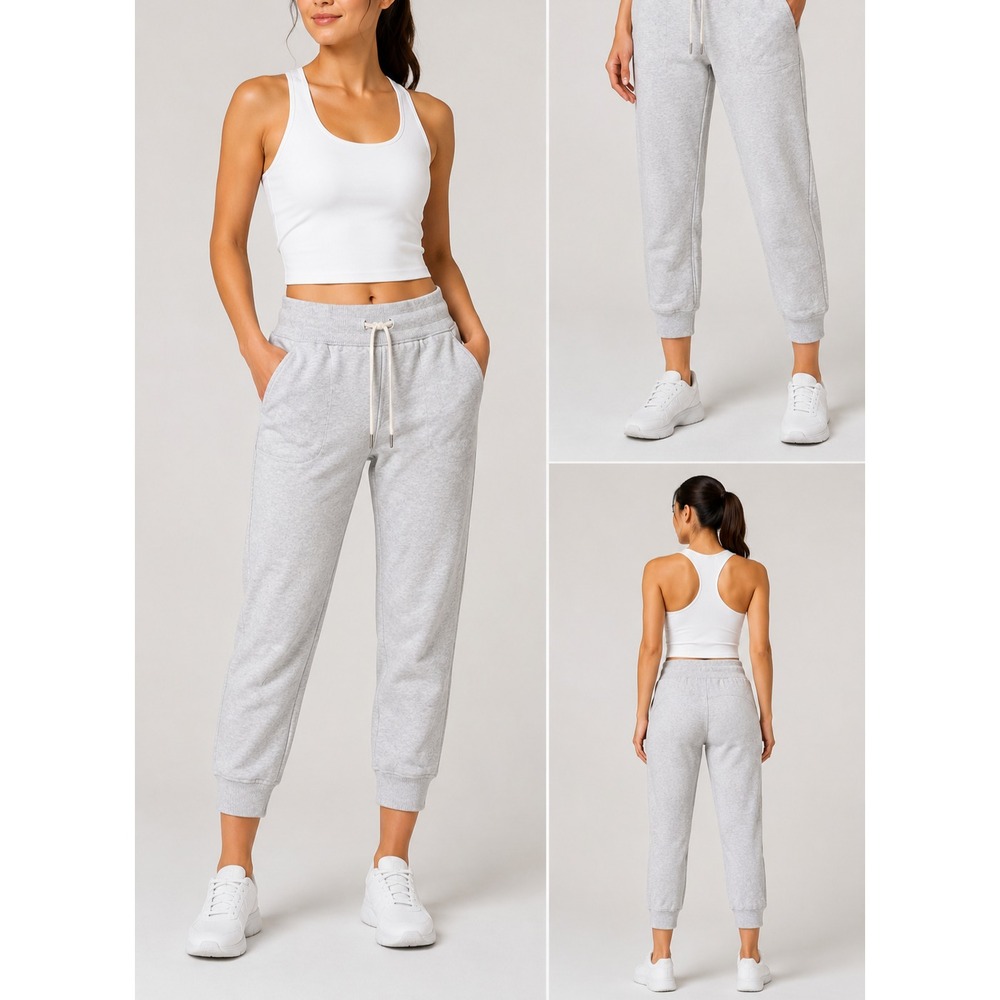 Lululemon Scuba High-Rise Cropped Jogger Heathered Core Ultra Light Grey 4